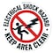 Signmission Electrical Shock Hazard 16in Non-Slip Floor Marker, 16" x 16", FD-2-C-16-99946 FD-2-C-16-99946 - alternate 1